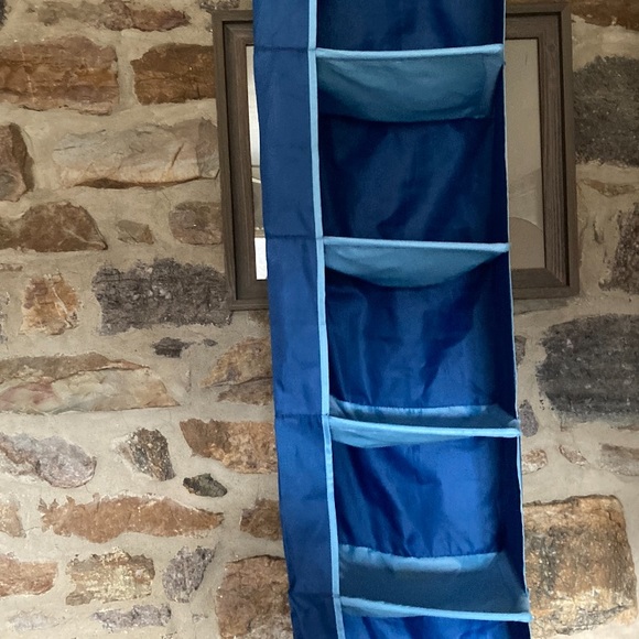 Hanging Shelf Closet organizer Blue shelving for Clothing Shoes Toys - Picture 1 of 5